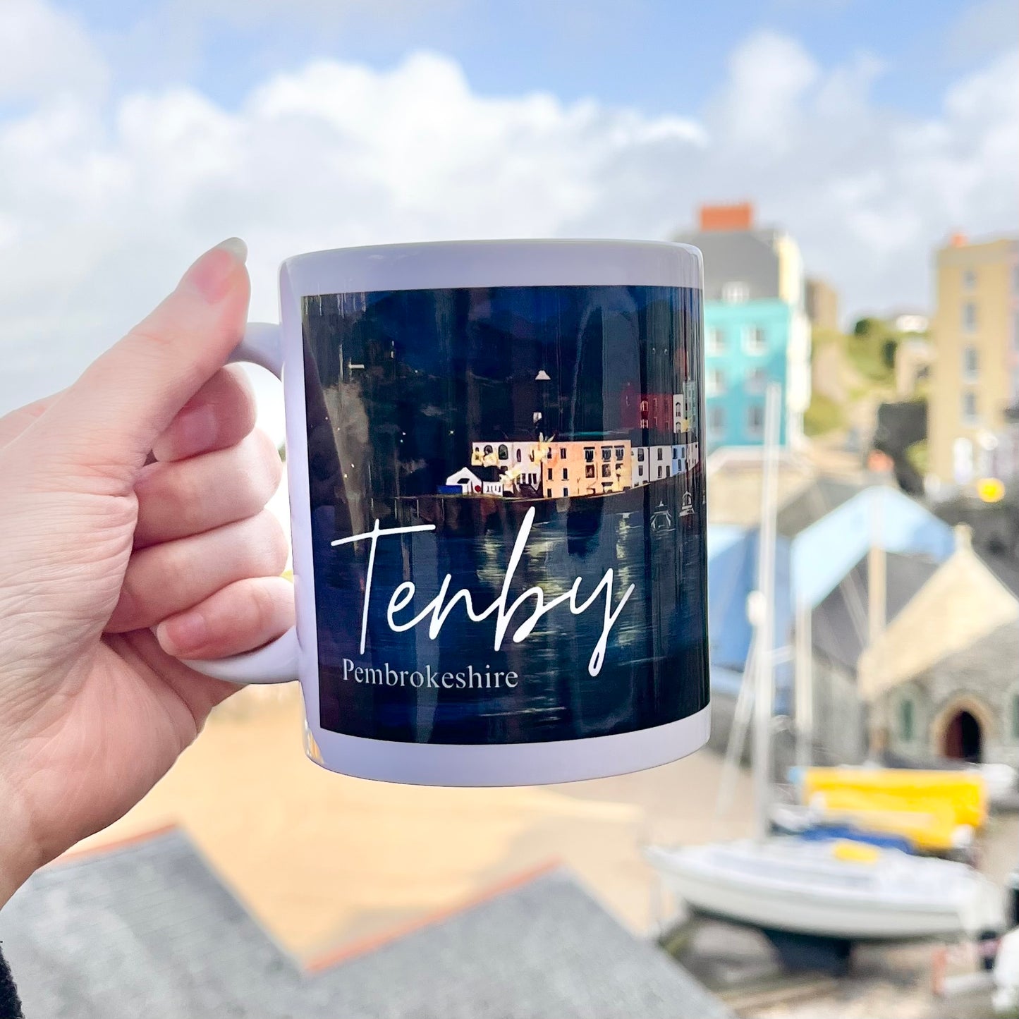 Tenby Harbour – Original Art Print 11oz Ceramic Mug