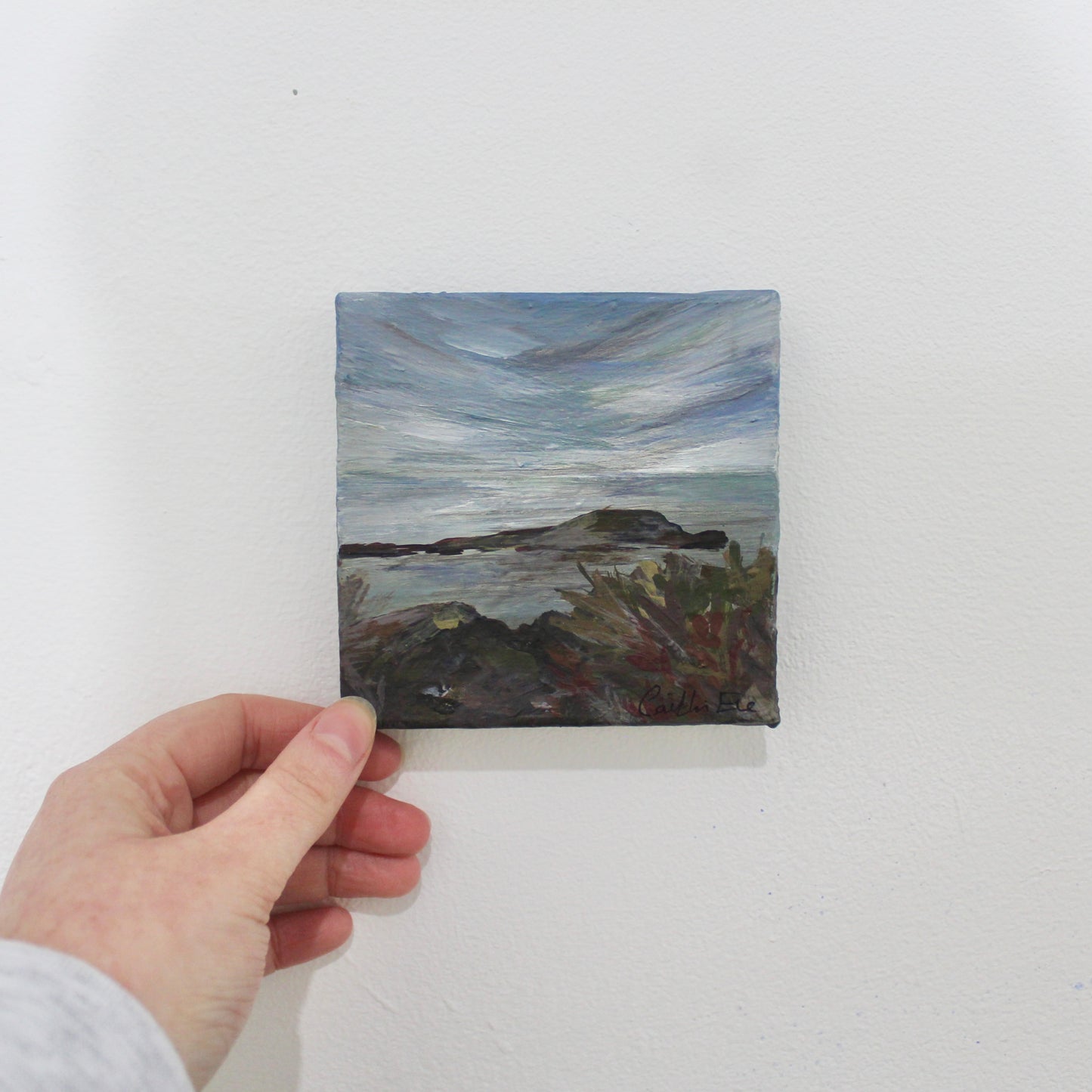 Worms Head Roshili, original Gower painting on canvas.