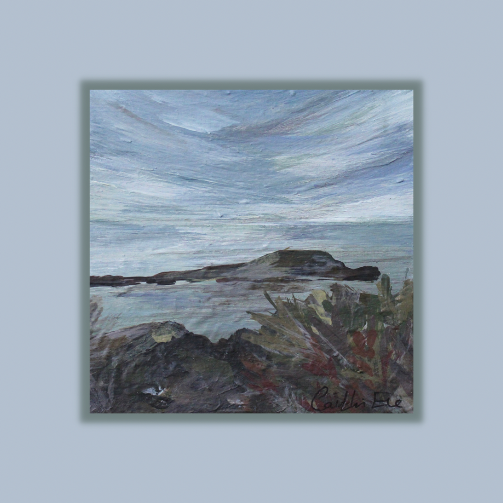 Worms Head Roshili, original Gower painting on canvas.