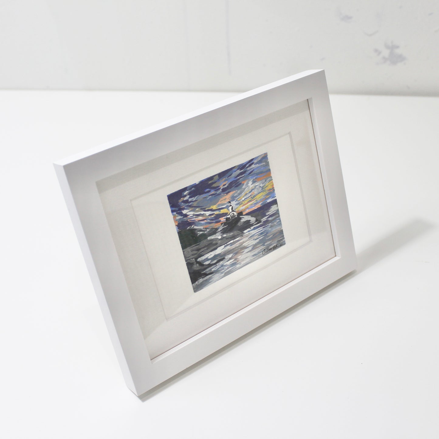 Mumbles lighthouse Bracelet Bay, original Swansea artwork.