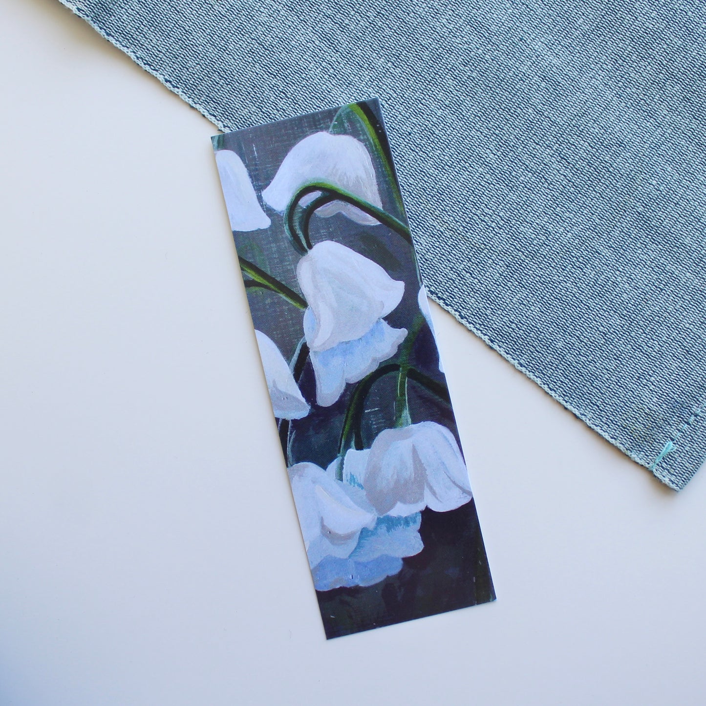 Lilly of the Valley May Birth Month flower Art Print - Bookmark by Welsh Artist