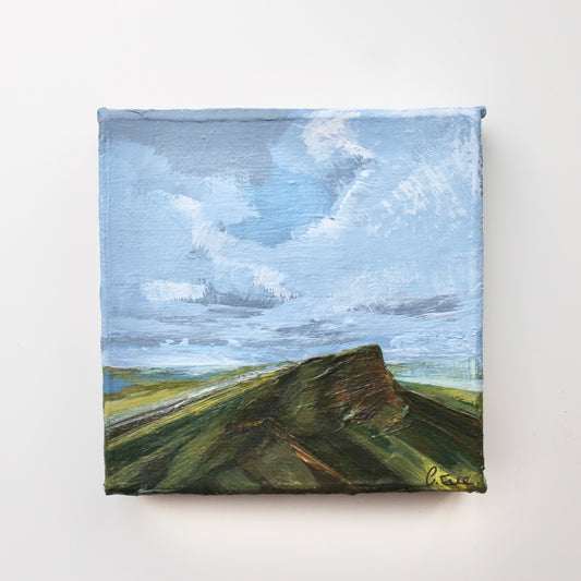 Original Acrylic Landscape. Llyn y Fan Fach & Picws Du, Black Mountain, 4x4 inch Canvas