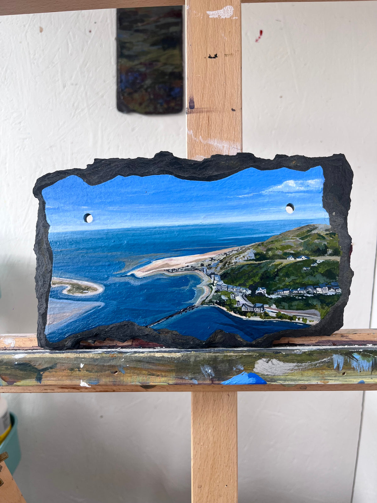 9 x 6” Welsh slate Commission (for GW)
