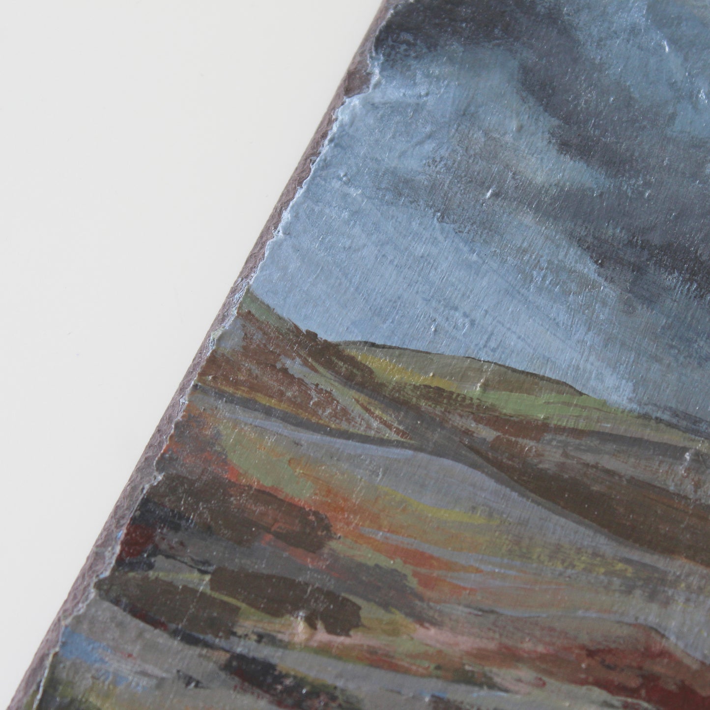 Clwydian Range, north-east Wales. Original acrylic painting on Welsh slate.