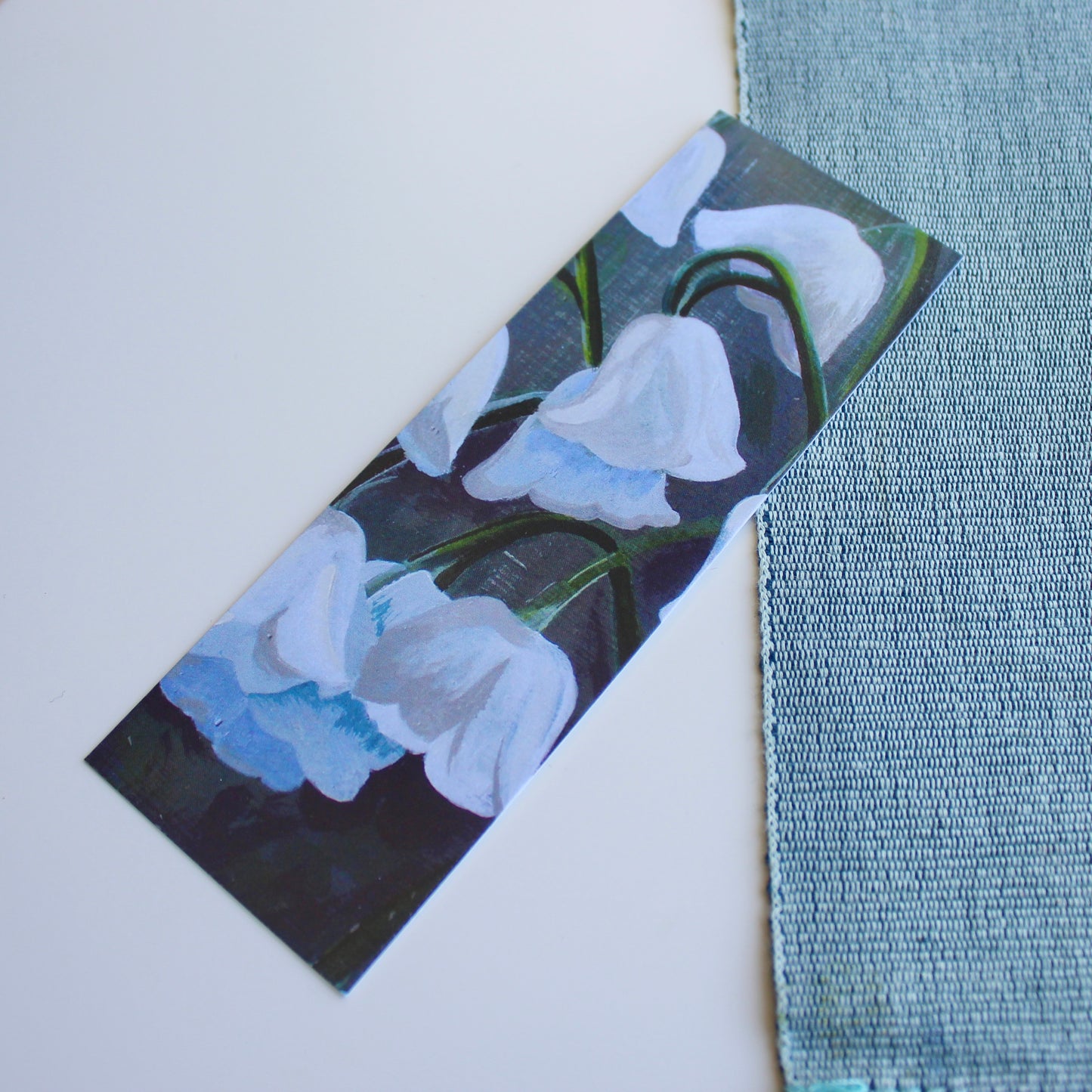 Lilly of the Valley May Birth Month flower Art Print - Bookmark by Welsh Artist