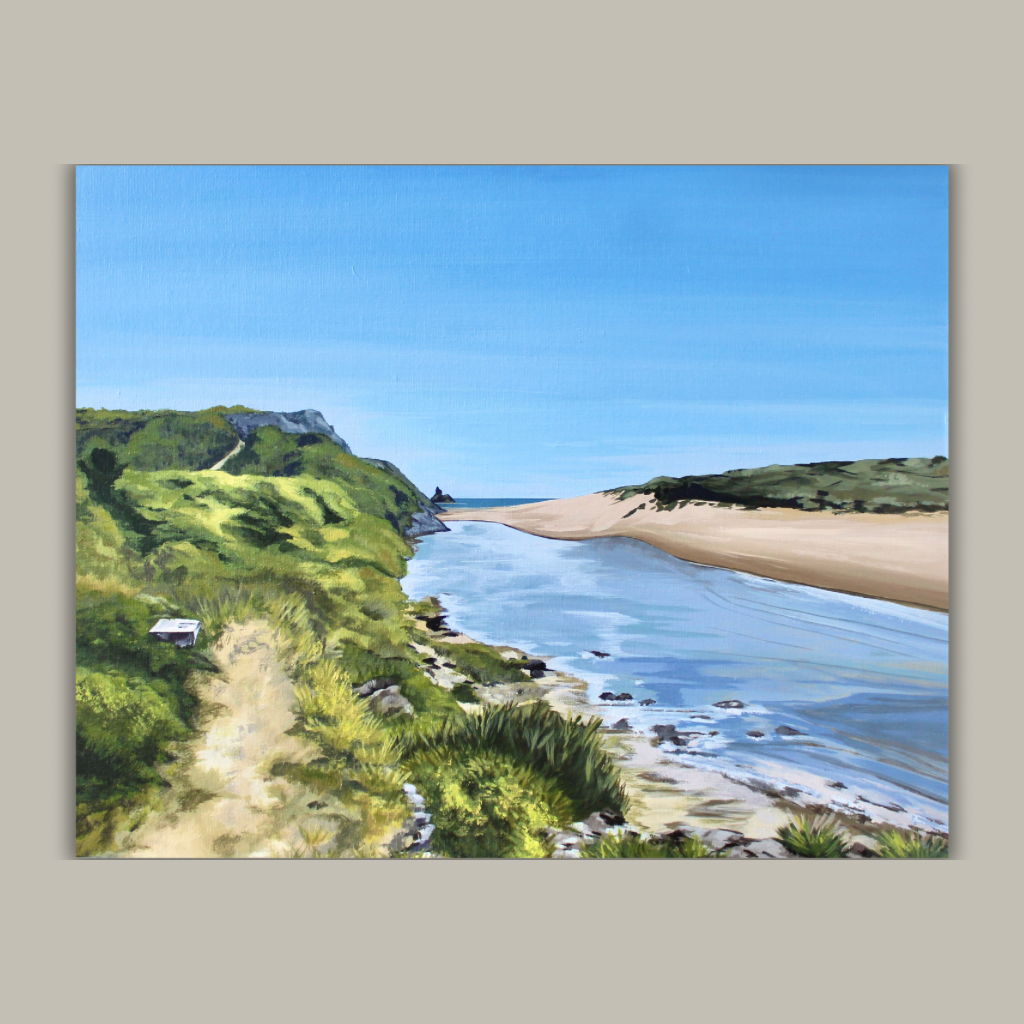 Broad Haven South Beach, Pembrokeshire – Original Acrylic Painting on Canvas Board (50 x 40.5 cm / 19.7 x 16 in)
