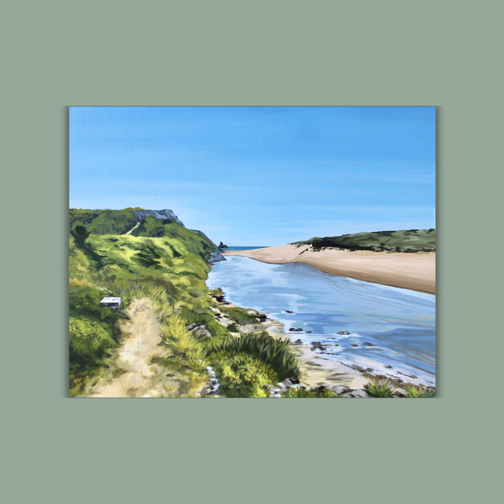 Broad Haven South Beach, Pembrokeshire – Original Acrylic Painting on Canvas Board (50 x 40.5 cm / 19.7 x 16 in)