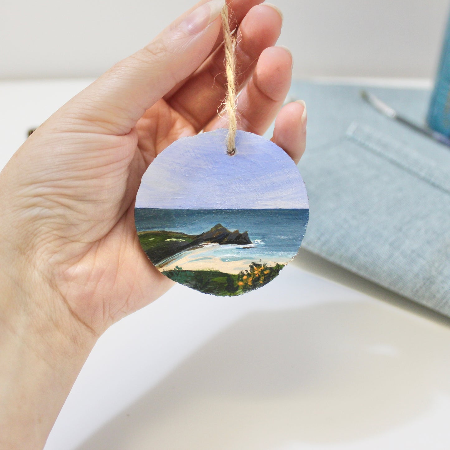 Three Cliffs Bay, Swansea, Wooden hanging decoration